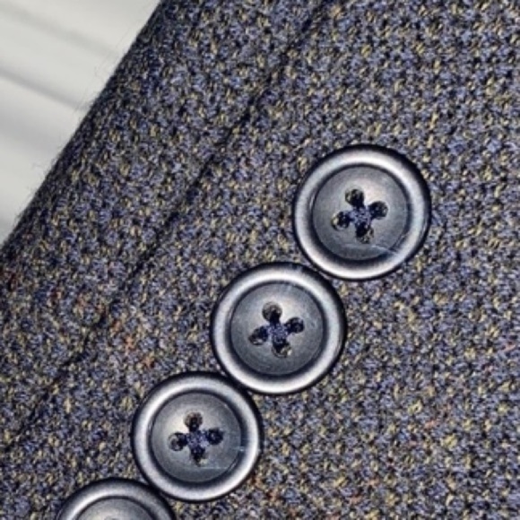 Oscar De La Renta suit coat 2 button closure sz 44 regular lambswool & cashmere - Picture 5 of 6